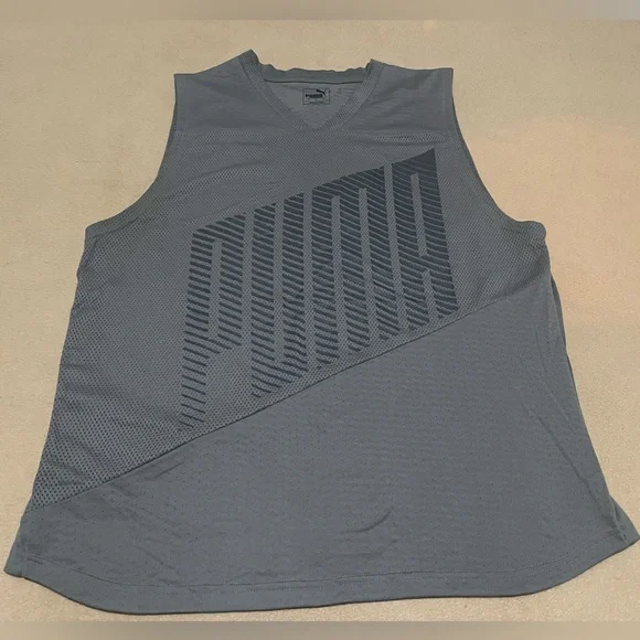 Puma | Shirts | Puma Charcoal Textured Sleeveless Tank | Poshmark